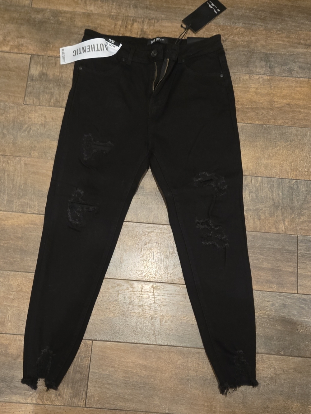 Men's Black Distressed Jeans -